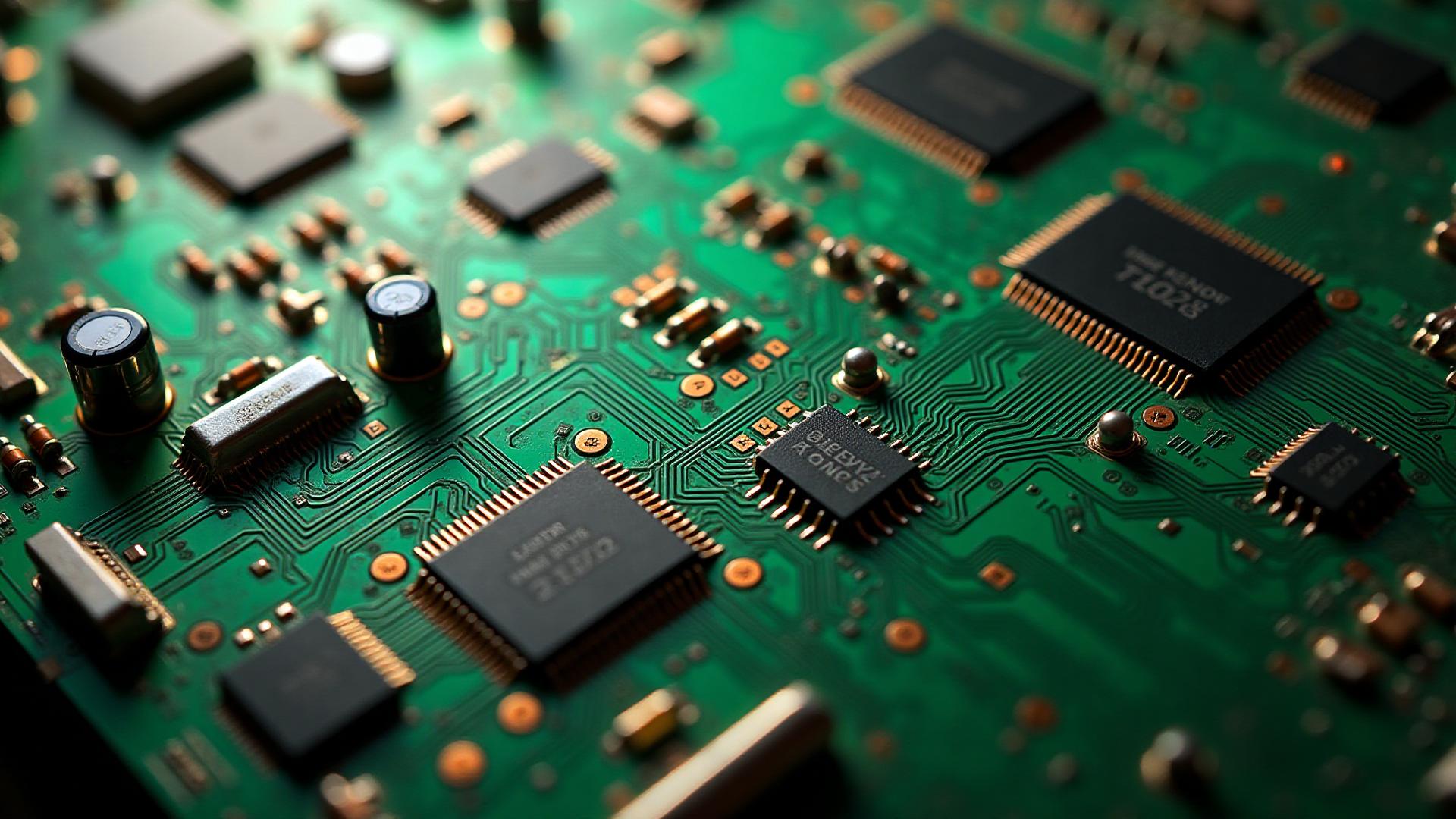Circuit board with electronic components